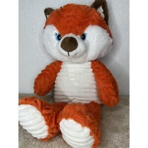 Spark Create Imagine Fox Plush Orange Crinkle Ear Rattle 14" Stuffed Corduroy